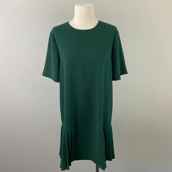 Zara Dark Green Pleated Dress - Picture 12 of 13
